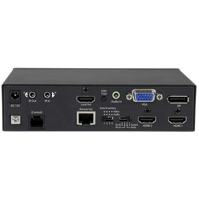 StarTech.com 2 Port DisplayPort, HDMI, VGA over HDBaseT Extender 70m, 4096 x 2160 Maximum Resolution