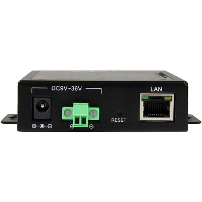 StarTech.com Serial Device Server, 1 Ethernet Port, 2 Serial Port, RS232 Interface, 460.8kbit/s Baud Rate