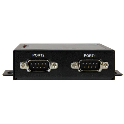 StarTech.com Serial Device Server, 1 Ethernet Port, 2 Serial Port, RS232 Interface, 460.8kbit/s Baud Rate