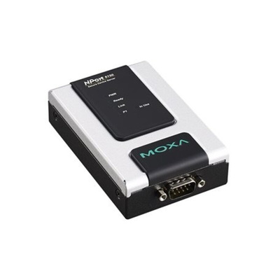 MOXA Device server, 1 Ethernet Port, 1 Serial Port, Ethernet Interface, 921.6kbps Baud Rate