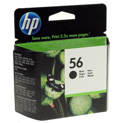 Hewlett Packard 56 Black Ink Cartridge