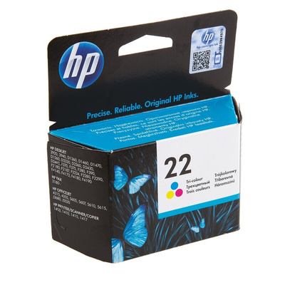 Hewlett Packard 22 Multi Colour Ink Cartridge