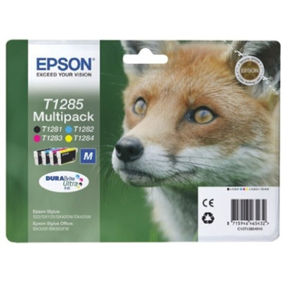 Epson T1285 Black, Cyan, Magenta, Yellow Ink Cartridge