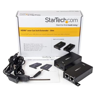 StarTech.com HDMI over CAT 5 Extender Pair 30m, 1920 x 1080 Maximum Resolution
