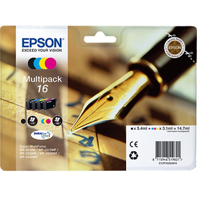 Epson 16 Series Black, Cyan, Magenta, Yellow Ink Cartridge