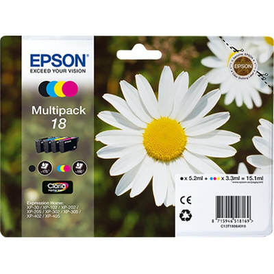 Epson 18XP Black, Cyan, Magenta, Yellow Ink Cartridge