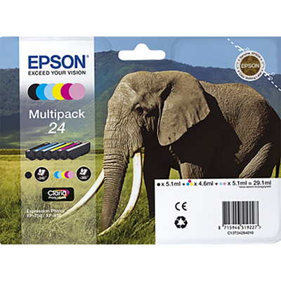 Epson 24 Black, Cyan, Light Cyan, Light Magenta, Magenta, Yellow Ink Cartridge