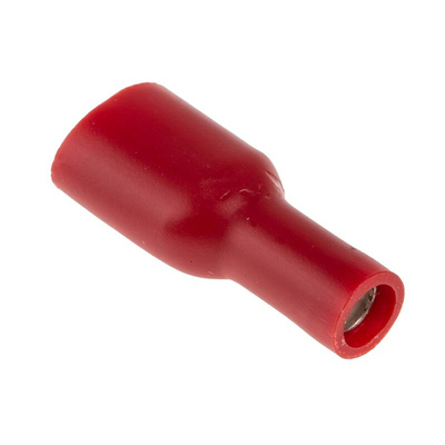 RS PRO Red Insulated Female Spade Connector, Receptacle, 6.3 x 0.8mm Tab Size, 0.5mm² to 1.5mm²