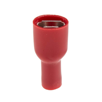 RS PRO Red Insulated Female Spade Connector, Receptacle, 6.3 x 0.8mm Tab Size, 0.5mm² to 1.5mm²