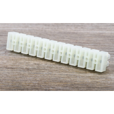 RS PRO Non-Fused Terminal Block, 12-Way, 24A, 2.5 mm² Wire, Screw Down Termination
