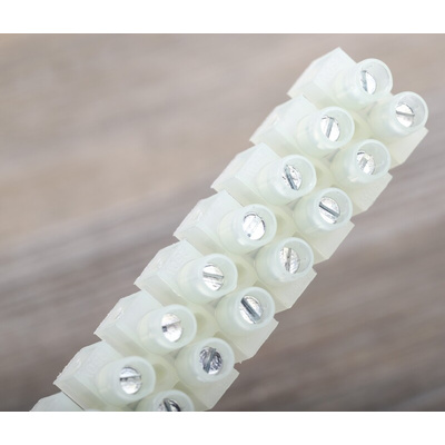 RS PRO Non-Fused Terminal Block, 12-Way, 24A, 2.5 mm² Wire, Screw Down Termination