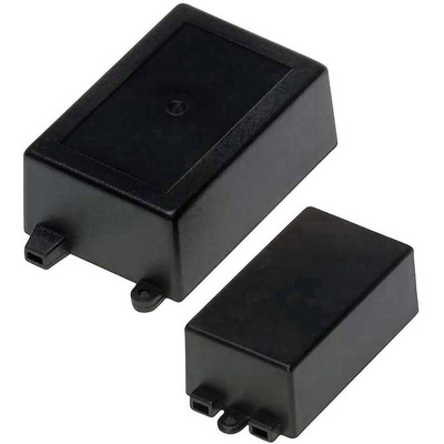 Black ABS Potting Box With Lid, 65 x 38 x 27mm