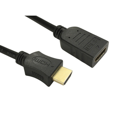 RS PRO 4K - HDMI to HDMI Cable, Male to Female- 5m