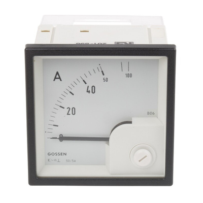 GILGEN Muller & Weigert Analogue Panel Ammeter 100A AC, 68mm x 68mm Moving Iron