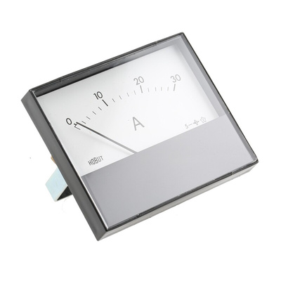 HOBUT R68M Analogue Panel Ammeter 30A DC, 63.5mm x 62.5mm, ±8 % Moving Magnet