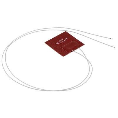 RS PRO Silicone Heater Mat, 2.5 W, 50 x 50mm, 12 V dc
