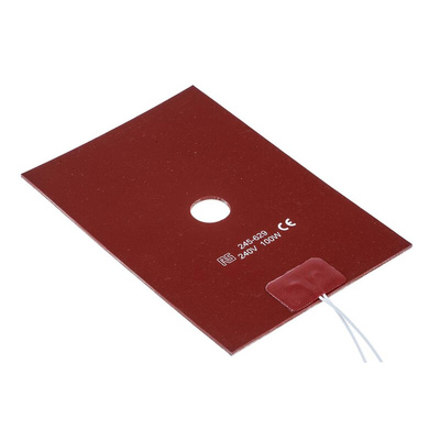 RS PRO Silicone Heater Mat, 100 W, 100 x 150mm, 240 V ac