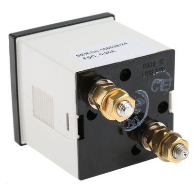 HOBUT D48SD Analogue Panel Ammeter 0/25A Direct Connected AC, 48mm x 48mm Moving Iron