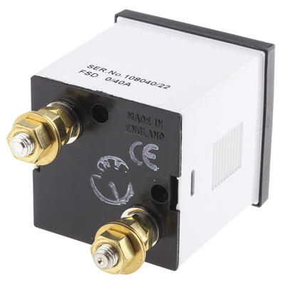 HOBUT D48SD Analogue Panel Ammeter 0/40A Direct Connected AC, 48mm x 48mm Moving Iron