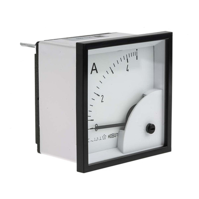 HOBUT D72SD Analogue Panel Ammeter 0/5A Direct Connected AC, 72mm x 72mm Moving Iron
