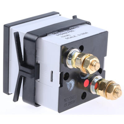 HOBUT D48MC Analogue Panel Ammeter 0/100A For Shunt 75mV DC, 48mm x 48mm Moving Coil