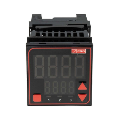 RS PRO Panel Mount PID Temperature Controller, 48 x 48mm, 3 Output Relay, SSR, 24 V ac/dc Supply Voltage