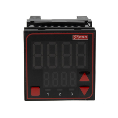 RS PRO Panel Mount PID Temperature Controller, 48 x 48mm, 3 Output Relay, SSR, 110 → 240 V ac Supply Voltage