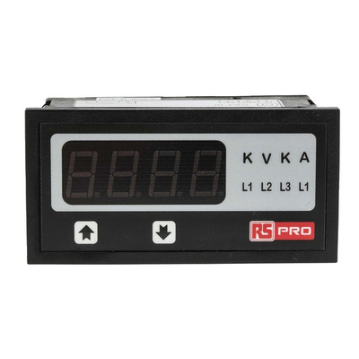 RS PRO Digital Ammeter AC, 43.5mm x 92mm, ±0.5% + 1 Digit