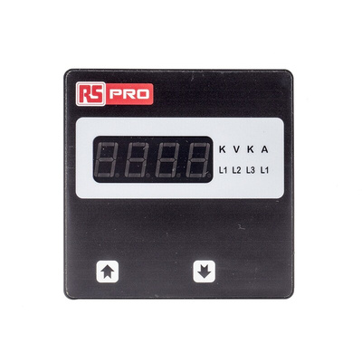 RS PRO Digital Ammeter AC, 92mm x 92mm, ±0.5% + 1 Digit