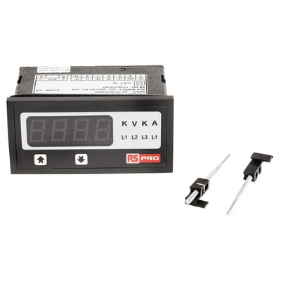 RS PRO Digital Ammeter AC, 43.5mm x 92mm, ±0.5% + 1 Digit