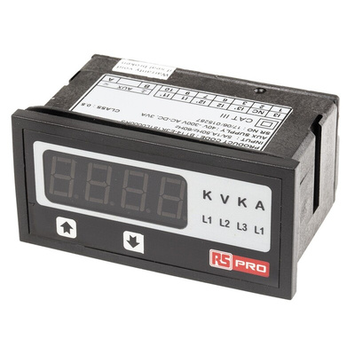 RS PRO Digital Ammeter AC, 43.5mm x 92mm, ±0.5% + 1 Digit