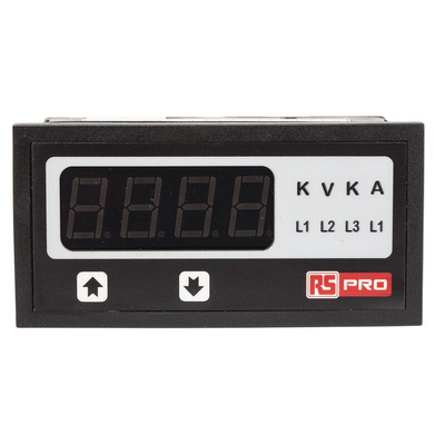 RS PRO Digital Ammeter AC, 43.5mm x 92mm, ±0.5% + 1 Digit