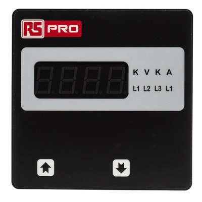 RS PRO Digital Ammeter AC, 92mm x 92mm, ±0.5% + 1 Digit