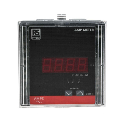 RS PRO Digital Panel Ammeter, 90mm x 90mm