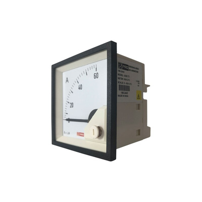 RS PRO Analogue Panel Ammeter 3 (Input)A AC, 68mm x 68mm, 1 % Moving Iron