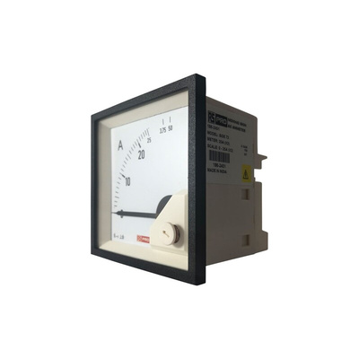RS PRO Analogue Panel Ammeter 50 (Input)A AC, 68mm x 68mm, 1 % Moving Iron