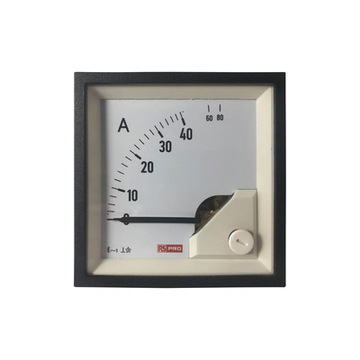 RS PRO Analogue Panel Ammeter 80 (Input)A AC, 68mm x 68mm, 1 % Moving Iron