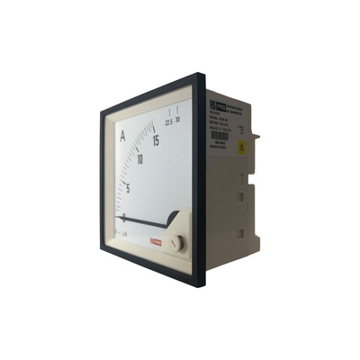 RS PRO Analogue Panel Ammeter 30 (Input)A AC, 92mm x 92mm, 1 % Moving Iron