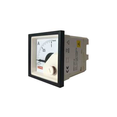 RS PRO Analogue Panel Ammeter DC, 45mm x 45mm, 1 % Moving Coil