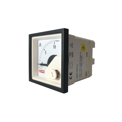 RS PRO Analogue Panel Ammeter DC, 45mm x 45mm, 1 % Moving Coil