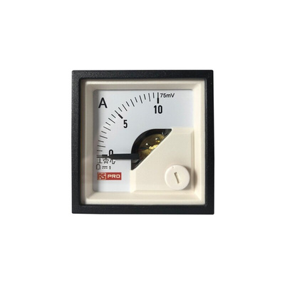 RS PRO Analogue Panel Ammeter DC, 45mm x 45mm, 1 % Moving Coil