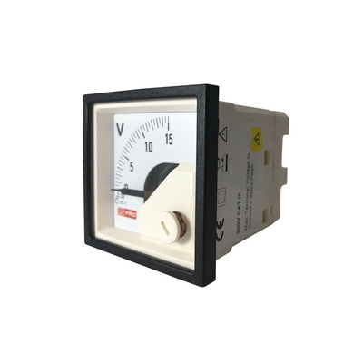 RS PRO Analogue Panel Ammeter DC, 45mm x 45mm, 1 % Moving Coil