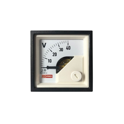 RS PRO Analogue Panel Ammeter DC, 45mm x 45mm, 1 % Moving Coil