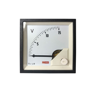 RS PRO Analogue Panel Ammeter DC, 68mm x 68mm, 1 % Moving Coil