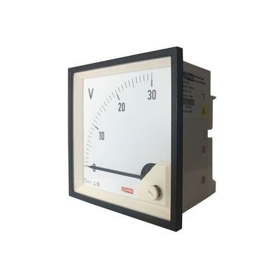 RS PRO Analogue Panel Ammeter DC, 92mm x 92mm, 1 % Moving Coil