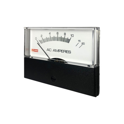 RS PRO Analogue Panel Ammeter 20 (Input)A AC, 76mm x 74mm, ±1.5 %