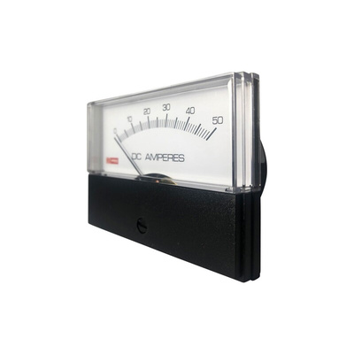 RS PRO Analogue Panel Ammeter 50 (Input)A DC, 76mm x 74mm, ±1.5 % Moving Coil