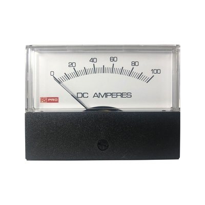 RS PRO Analogue Panel Ammeter DC, 76mm x 74mm, ±1.5 % Moving Coil