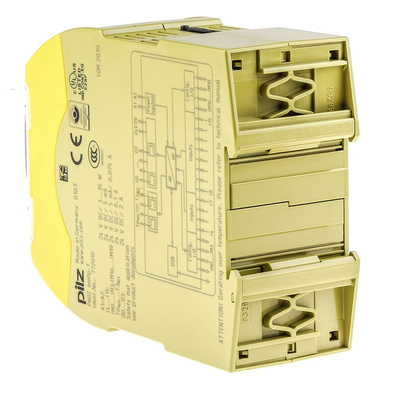 Pilz PNOZ mm0p-T Safety Controller, 20 Safety Inputs, 4 Safety Outputs, 24 V dc