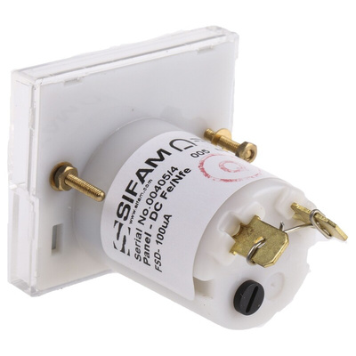 Sifam Tinsley Analogue Panel Ammeter 100μA DC, 20.2mm x 42.4mm, ±2.5 % Moving Coil